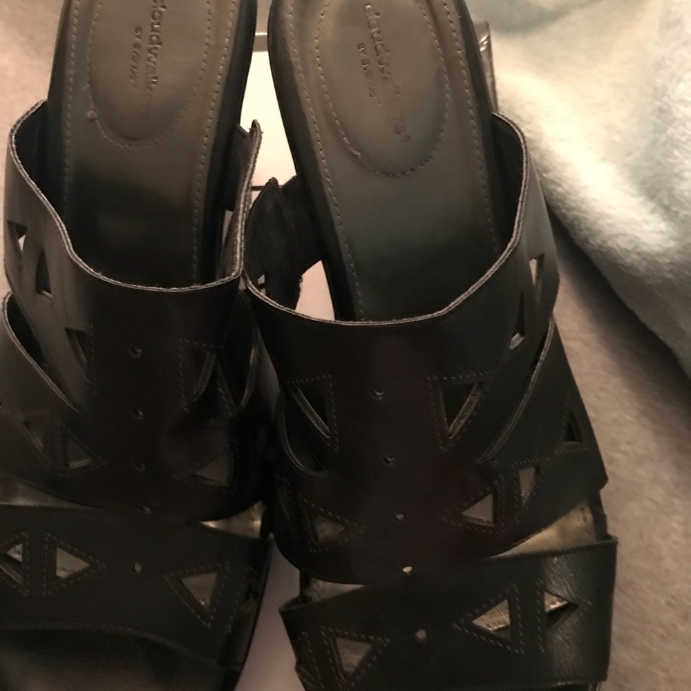 Black slip on shoes